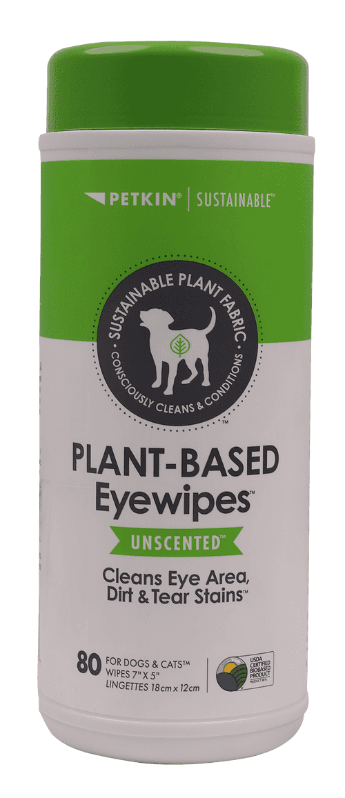 Petkin Plant Based Eye Wipes, 80 wipes