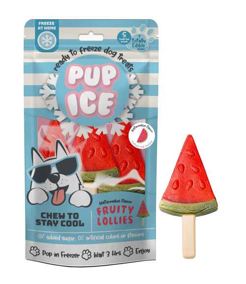 Pup Ice Fruity Lollies Watermelon, 3 Pcs 90g