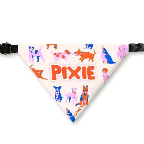 PawsIndia Customized Dog Bandana - Mix Dog Breed Pattern