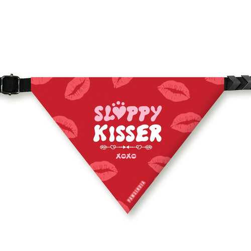 PawsIndia Pet Bandana - Valentines Edition Sloppy Kisser