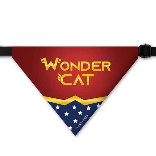 PawsIndia Cat Bandana - Wonder Cat