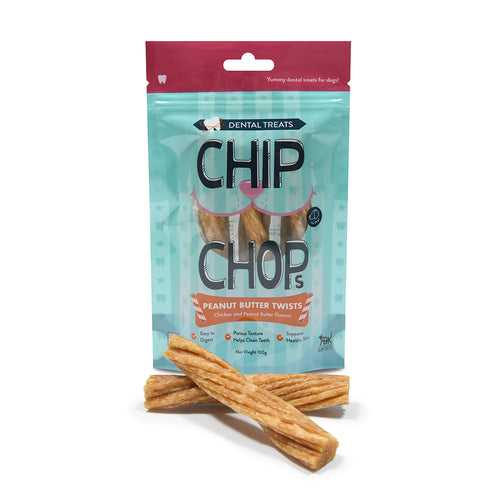 Chip Chops - Peanut Butter Twists Chicken and Peanut Butter Flavor (100 Grams)