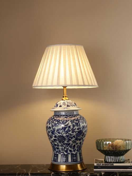 Clora Blue-White Porcelain Table Lamp