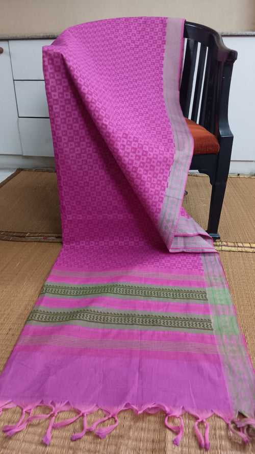 Pink office wear cotton saree (DW-73)