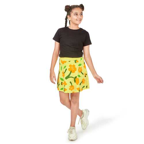 Daffodils - Skater Skirt with Inbuilt Shorties