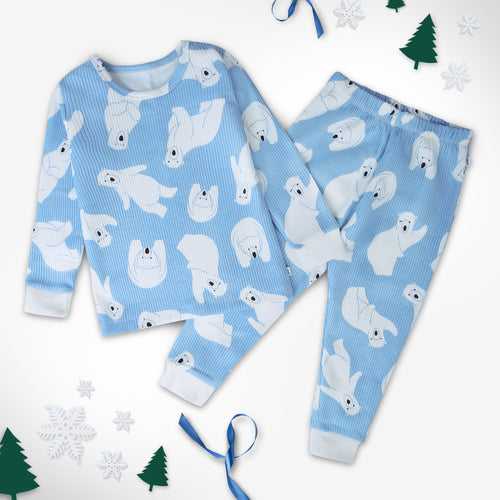 Dancing Bears - Thermal Full Sleeve Top & Pant Set