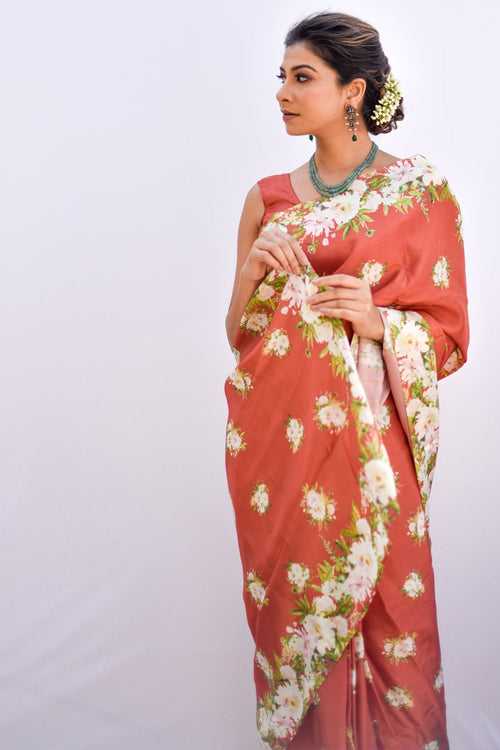 Gerua - Silk Saree