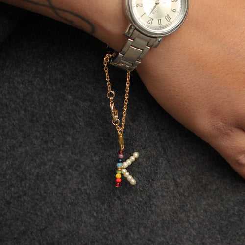 Multi-Coloured Personalised Initial Watch Charm