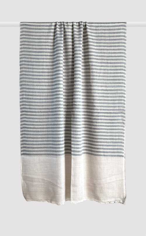 Light Grey Stripe Stole