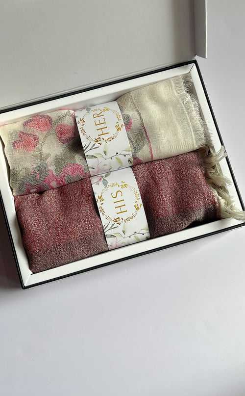 Autumn Blush Muffler His & Her Set