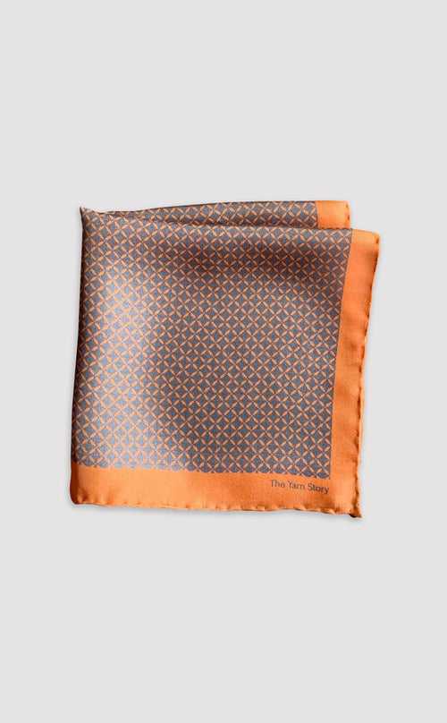 Sarcelle Rust Pocket Square