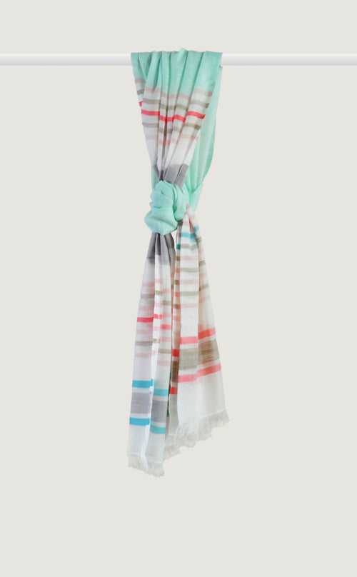 Sea Green Cotton Linen Stole