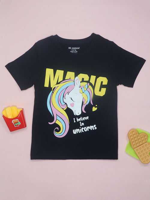 Magic Kids Half Sleeves Round Neck T- Shirt