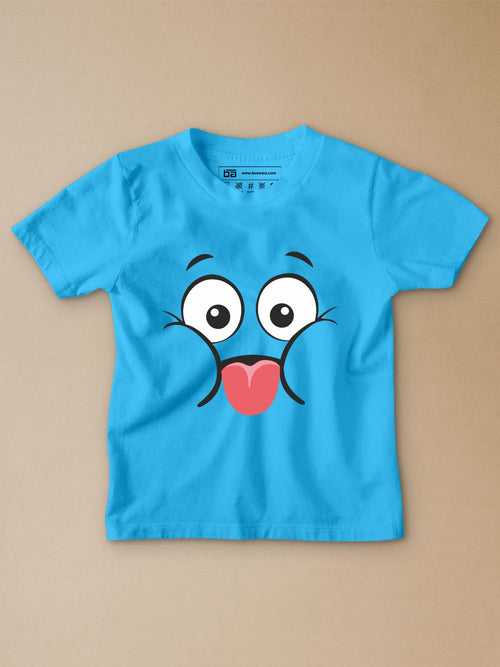 Tongue Out Smiley Kids T-Shirt
