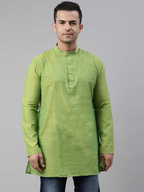 Tattva Green colour Straight Short Kurta