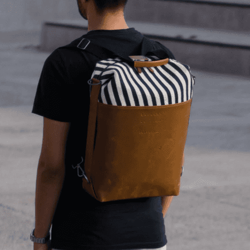 Forth Goods Latitude Leather Backpack - Brown