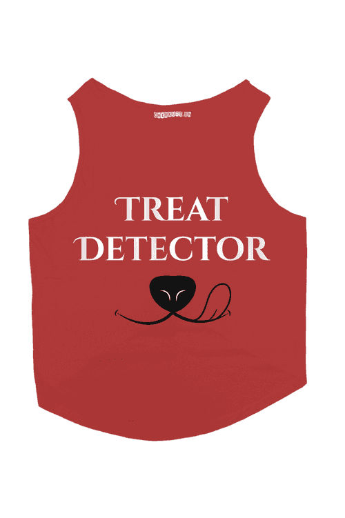Treat Detector Dog T-Shirt - RED