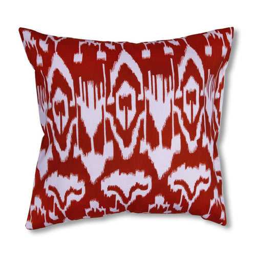 Handblocked Cotton Cushion (Orange)