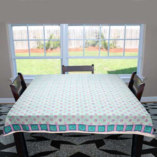 Handblocked Table Cloth (Seats 4)