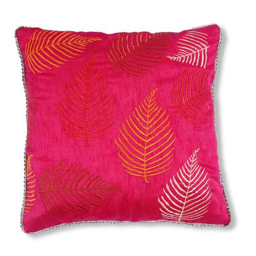 Embroidered Silk Cushions (16" x 16")