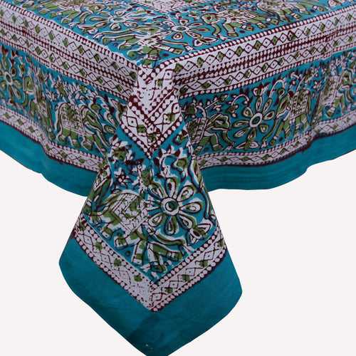 Handblocked Table Cloth (Seats 4)