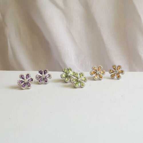 Winter Sparkle Flower Earrings