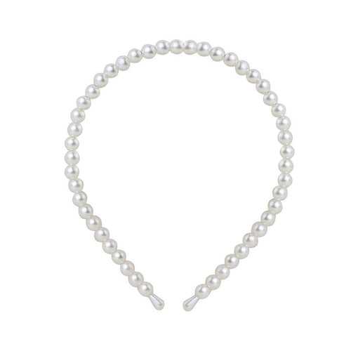 Pearl Beaded Narrow Hairband