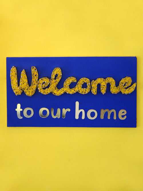 Welcome To Our Home Thread Art Wall Decor