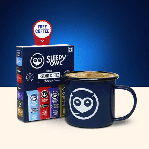 Enamel Mug + Pack of 10 Instant