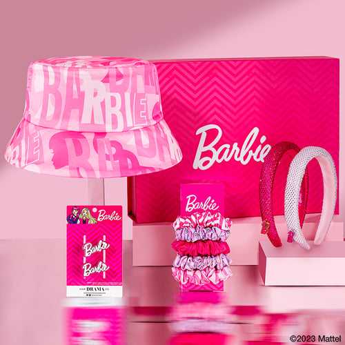 Barbie Kids Gift Box with 2 Crystal Puff Hair Bands, 1 Hat, 5 Scrunchies & 2 Hair Pins