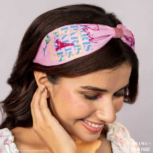 HDC x Emily in Paris Embellished Eiffel Hair Band - Pink