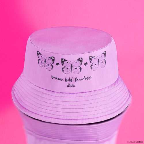 Barbie Kids Butterfly Bucket Hat - Purple