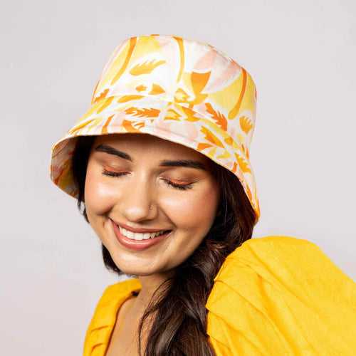 Summer Sorbet Bucket Hat - Yellow & Orange