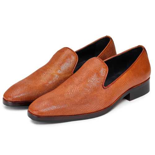 Venetian Loafers - Python Cognac