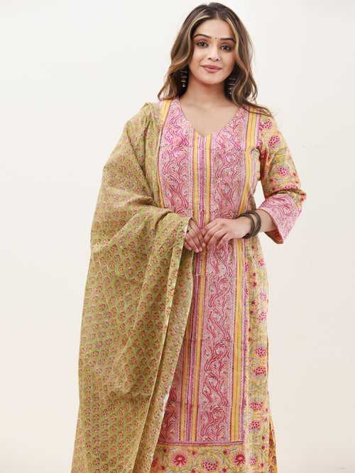 Gazal Rekha Set Of Kurta Pants Dupatta