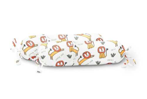 ‘Lion Print’ Organic Baby Bolster Cover