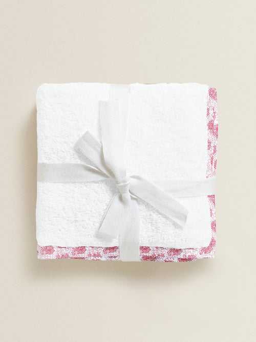 ‘Red Floral’ Organic Junior Towel Set