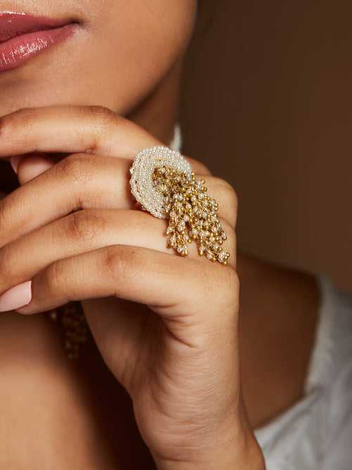 Gold Plated Versatile Heritage Pearl Ring