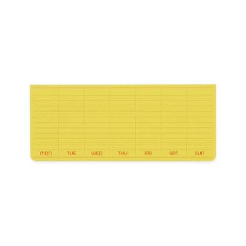 Yellow Weekly Sticky Pad
