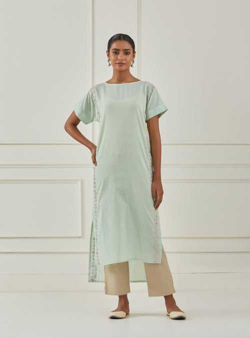 GREEN KAFTAN KURTA