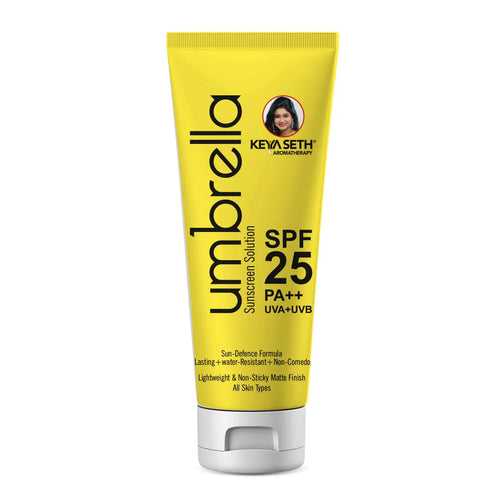 Umbrella Sunscreen Solution SPF 25 with PA+++ UV Protection, Sweat Resistant Formula Oil Control Enriched with Pure Essential Oil wheatgerm & Almond