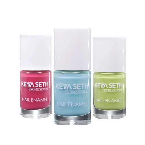 Aquatica + Mint Green + Soothing Pink Long Wear Nail Enamel Enriched with Vitamin E & Argan Oil