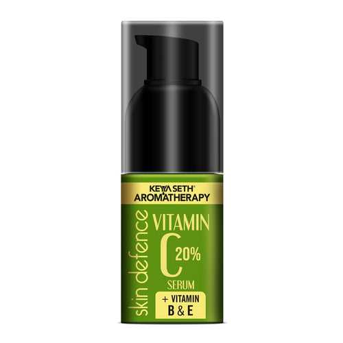 Skin Defence Vitamin C 20% Serum with Niacinamide, Vitamin E, Ascorbic Acid 2-Glucoside Concentrated Face Serum for Healthier & Brighter Skin