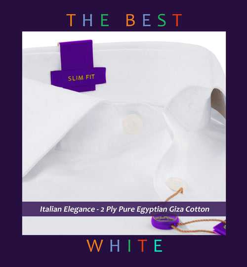 Gloucester- The Best Formal White- 2 Ply Egyptian Giza Cotton-Delivery from 17th May