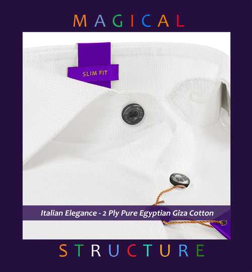 Ridgeland- White Structure with Contrast Details- 2 Ply Egyptian Giza Cotton-Delivery from 17th May