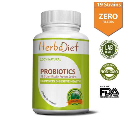 Probiotic Complex 50 Billion CFU 19 Active Strain Acidophilus Capsules Digestion