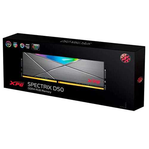 ADATA XPG SPECTRIX D50 16GB RGB (16GBX1) DDR4 3600MHZ DESKTOP RAM (AX4U360016G18I-ST50)