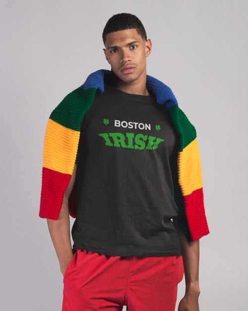 Boston Irish Black Cotton Tee