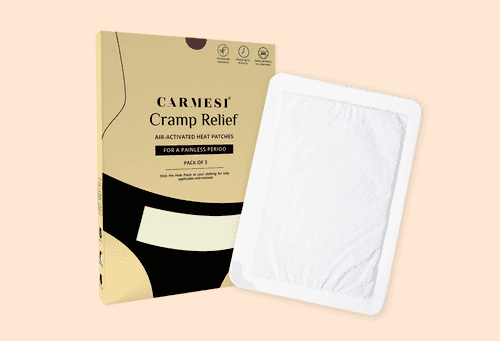 [Free] Carmesi Period Cramp Relief Air Activated Heat Patches | Herbal Pain Relief Patches  - (Pack of 3)