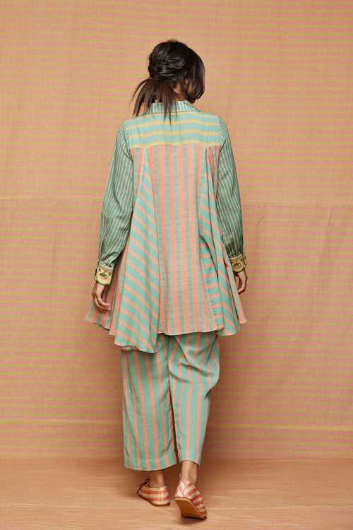 Daisy Turquoise Striped Pants